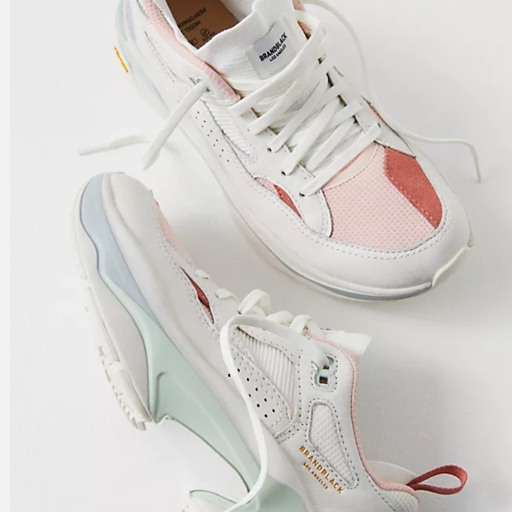 Free People cute White and Pink Sneakers. NWT but no box